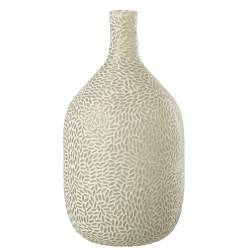 VASE MOSAIQUE VERRE GRIS/BLANC LARGE