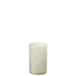 Vase avec mosaïques en verre gris 13x13x20 cm