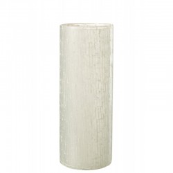 Vase avec mosaïques en verre gris 16x16x43 cm