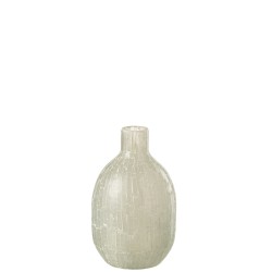Vase avec mosaïques en verre gris 17x17x27 cm