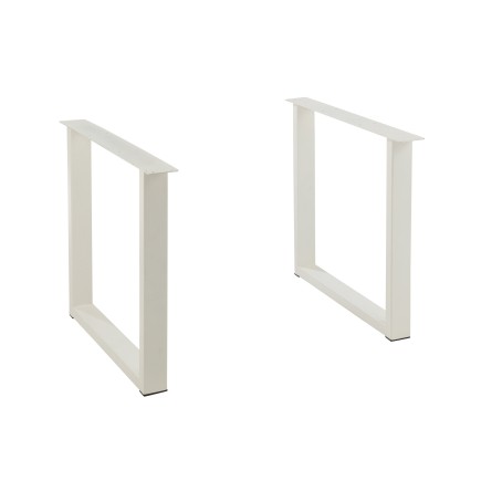 Patas de mesa de metal blanco 86x10x13 cm
