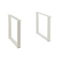 Patas de mesa de metal blanco 86x10x13 cm Patas de mesa de metal blanco 86x10x13 cm
