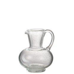 Carafe boule en verre transparent 17x15x21 cm