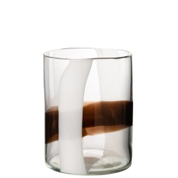 Vase en verre multicouleur 20x20x27 cm