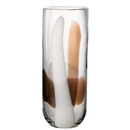 Vase en verre multicouleur 14x14x37 cm