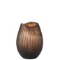 Vase lignes en verre marron 21x21x32 cm
