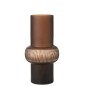Vase avec anneau en verre marron 22x22x41 cm Vase avec anneau en verre marron 22x22x41 cm