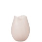 Vase lignes en verre rose 20x20x31 cm Vase lignes en verre rose 20x20x31 cm
