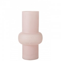 Vase avec anneau en verre rose 22x22x41 cm