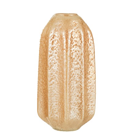 Vase en verre orange 16x16x36 cm