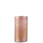 Vase ovale en verre rose 13x8x25 cm