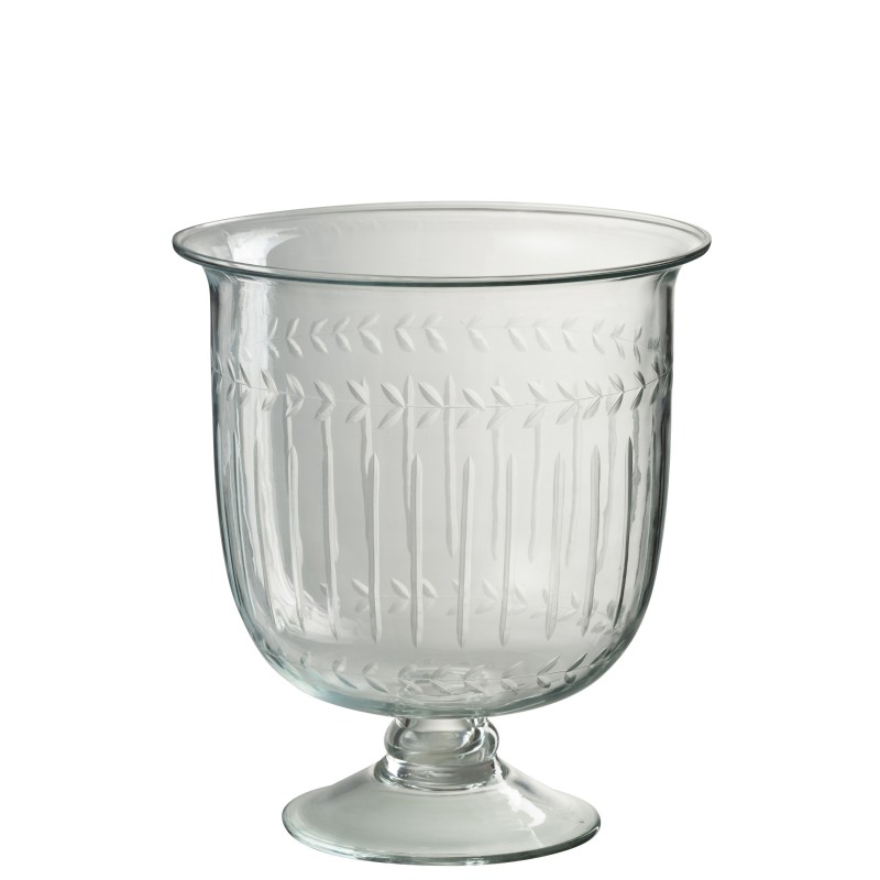 Coupe romaine en verre transparent 23x23x25 cm