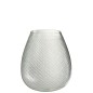 Vase à carreaux en verre transparent 26x26x32 cm Vase à carreaux en verre transparent 26x26x32 cm