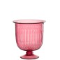 Vase romain à motifs en verre rouge 23x23x26 cm Vase romain à motifs en verre rouge 23x23x26 cm