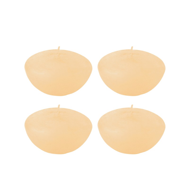 Set de 4 bougies flottantes 8h en parafinne jaune 8x8x4 cm Set de 4 bougies flottantes 8h en parafinne jaune 8x8x4 cm