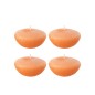 Set de 4 bougies flottantes 8h en parafinne orange 8x8x4 cm Set de 4 bougies flottantes 8h en parafinne orange 8x8x4 cm