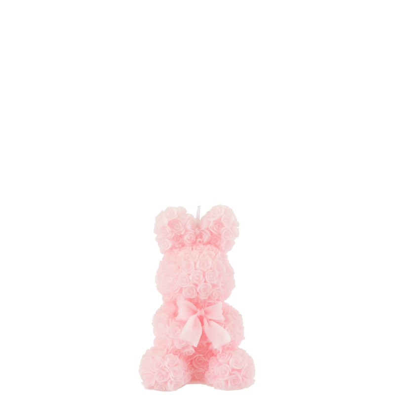 Vela de conejo de 8 horas de parafina rosa 8x8x13 cm Vela de conejo de 8 horas de parafina rosa 8x8x13 cm