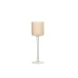 Photophore à motif de carré sur pied en verre multicouleur 9x9x30 cm Photophore à motif de carré sur pied en verre multicouleur 9x9x30 cm