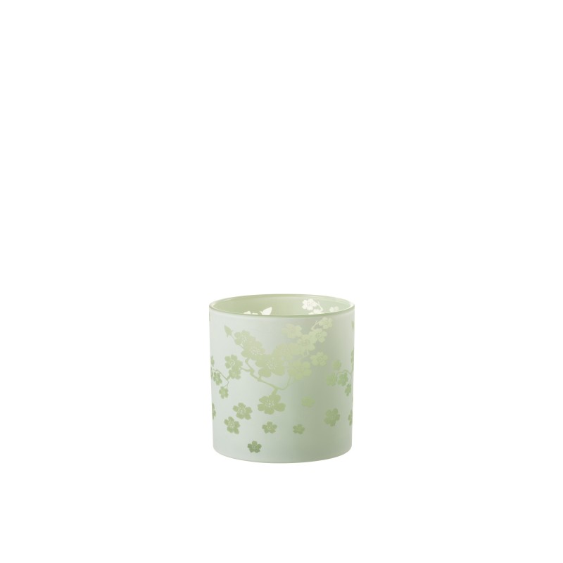 Photophore à fleurs en verre multicouleur 15x15x15 cm Photophore à fleurs en verre multicouleur 15x15x15 cm