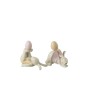 Set de 2 conejos con huevo en multicolor 12x6x10 cm Set de 2 conejos con huevo en multicolor 12x6x10 cm