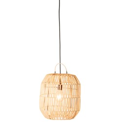 Abat-jour cylindrique en bois naturel 35x35x40 cm