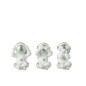 Conjunto de 3 astronautas de sabiduría en piedra blanca de 8x7.5x10.5 cm Conjunto de 3 astronautas de sabiduría en piedra blanca de 8x7.5x10.5 cm