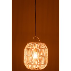 Abat-jour cylindrique en bois naturel 35x35x40 cm