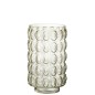 Vase à bulles en verre jaune 19x19x31 cm Vase à bulles en verre jaune 19x19x31 cm