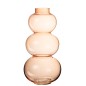 Vase 3 boules en verre orange 19x19x36 cm Vase 3 boules en verre orange 19x19x36 cm