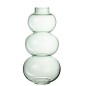 Vase 3 boules en verre vert 19x19x36 cm Vase 3 boules en verre vert 19x19x36 cm