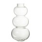 Vase 3 boules en verre transparent 19x19x36 cm Vase 3 boules en verre transparent 19x19x36 cm