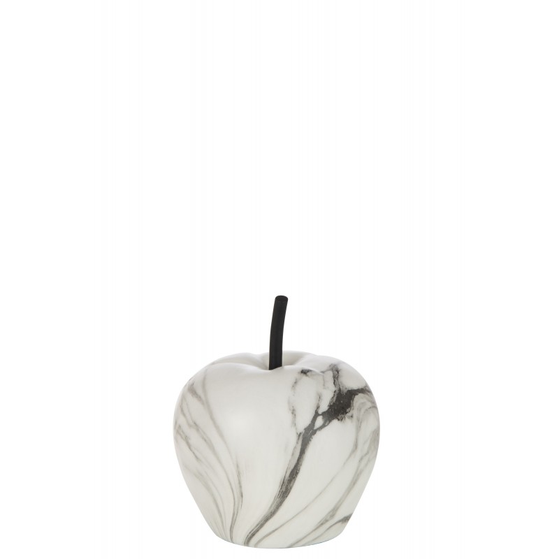 Pomme avec effet marbre en synthétique multicouleur 16x16x17 cm
