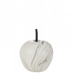 Manzana con efecto mármol en sintético multicolor 20x20x25 cm