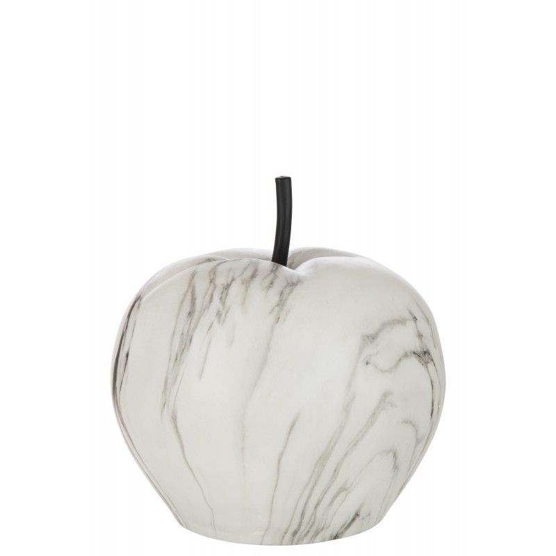 Pomme avec effet marbre en synthétique multicouleur 26x26x28 cm