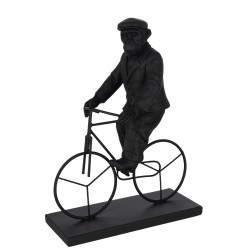 Singe à vélo en synthétique noir 26x11x33 cm