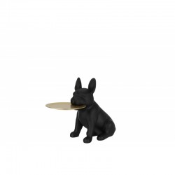 Bulldog plateau en synthétique noir 45x20x33 cm