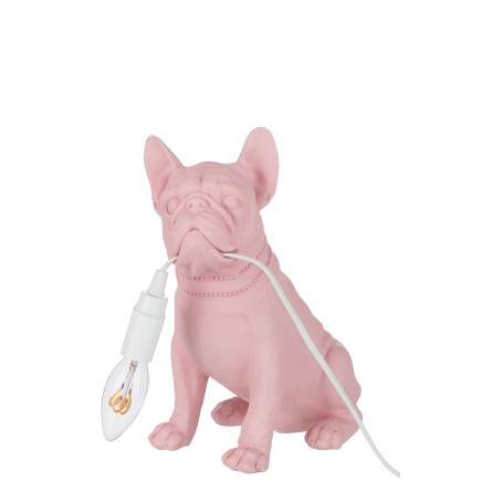 LAMPE BULLDOG POLY ROSE