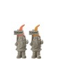 Set de 2 lutins debout avec chapeau ornage en multicouleur 16x13x36 cm Set de 2 lutins debout avec chapeau ornage en multicouleur 16x13x36 cm