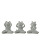 Set de 3 grenouilles de la sagesse en ciment gris 13x8x13 cm Set de 3 grenouilles de la sagesse en ciment gris 13x8x13 cm