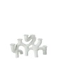 Chandelier 6 branches en plastique blanc 35x10x20 cm