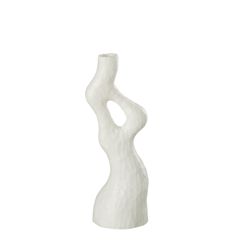 Vase branche en plastique blanc 11x11x32 cm Vase branche en plastique blanc 11x11x32 cm