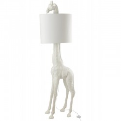 Lampe girafe en synthétique blanc 53x34x179 cm