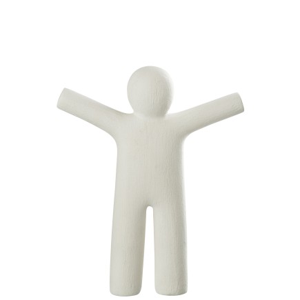 P'tit maurice braccio disteso sintetico bianco 32x6x42 cm