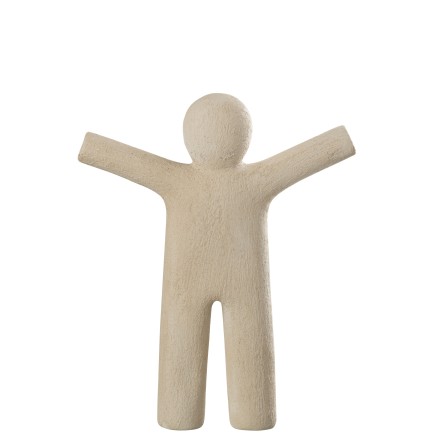 P'tit maurice braccio teso in sintetico beige 32x7x42 cm