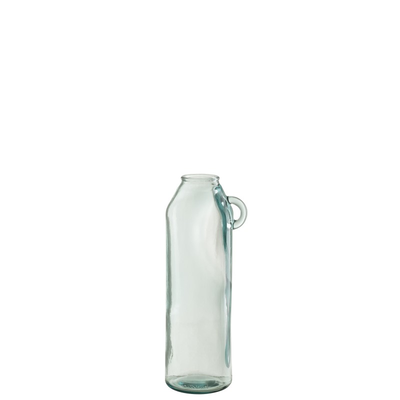 Vase avec anse en verre transparent 17x14x45 cm Vase avec anse en verre transparent 17x14x45 cm