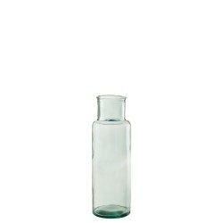 Vase cylindrique en verre transparent 15x15x45 cm