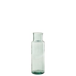 Vase cylindrique en verre transparent 15x15x45 cm