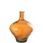 Vase gonflé en verre marron 36x36x46 cm Vase gonflé en verre marron 36x36x46 cm