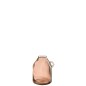 Vase avec anse en verre rose 20x20x25 cm Vase avec anse en verre rose 20x20x25 cm