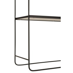 Console à deux planches en bois blanc 90x31x81 cm
